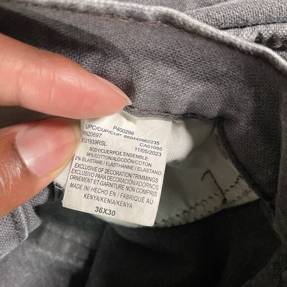 Dickies Canvas Carpenter Distressed Pants Mens Size 36x30 Faded Grey Grunge Y2K - Picture 5 of 9